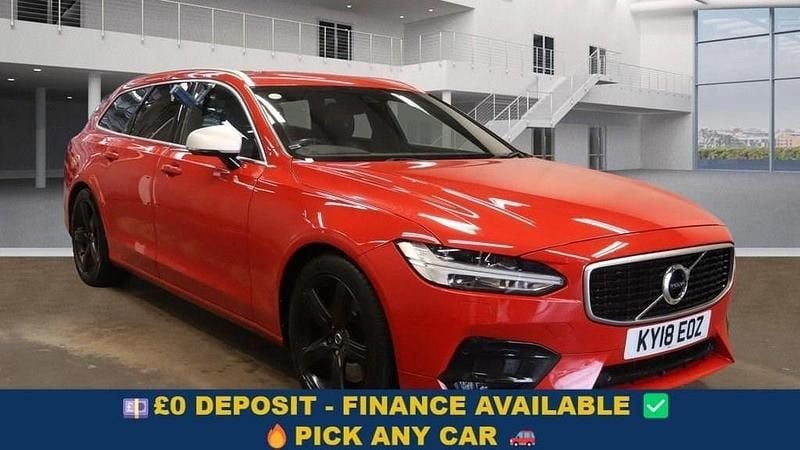 Red Used 2018 Volvo V90 R-Design Pro Estate | £15,649 (Fair price) - Image 1/4