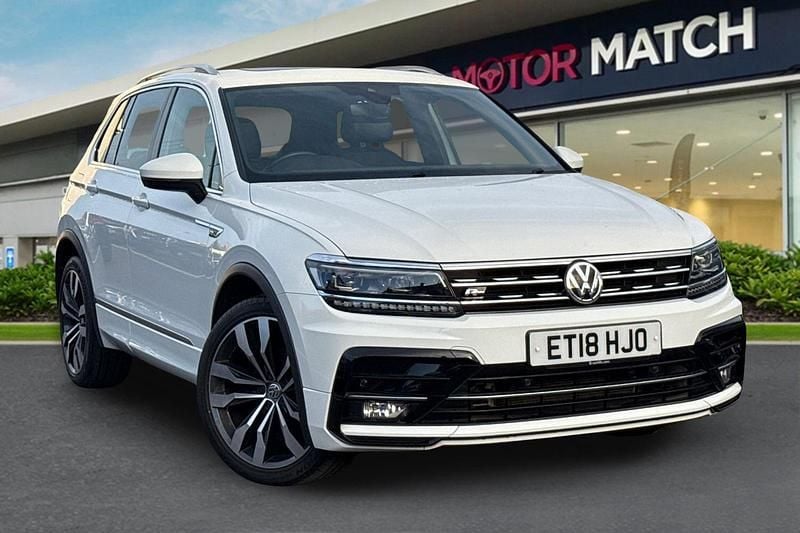 White Used 2018 VW Tiguan R-line SUV | £19,480 (Good price) - Image 1/4