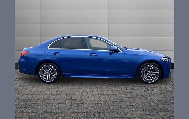 Used Mercedes C300e AMG line 313 HP (230 kW) 2022 Blue Sedan