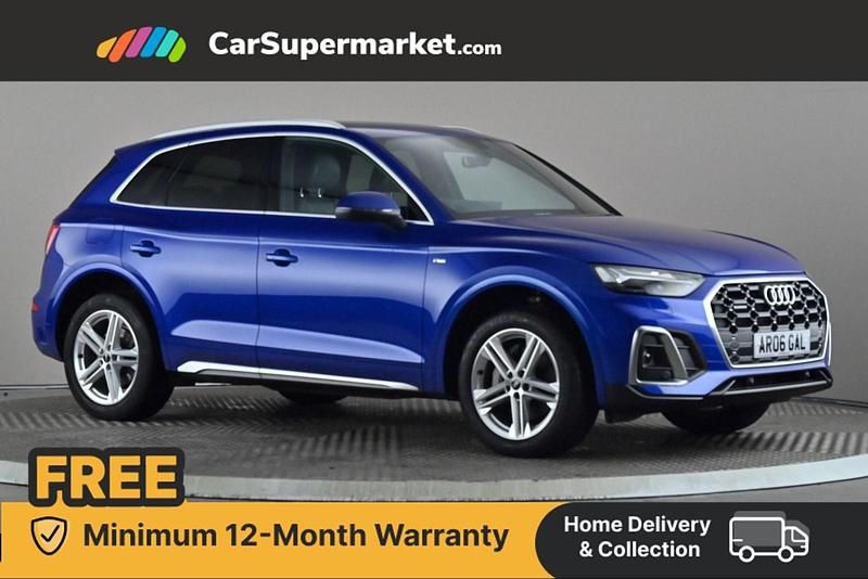 Blue Used 2021 Audi Q5 S-Line SUV | £26,197 (Good price) - Image 1/4