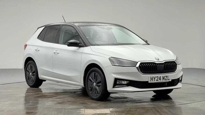 Used Skoda Fabia Colour Edition 85 HP (62 kW) 2024 Moon white metallic black magic pearl effect Hatchback