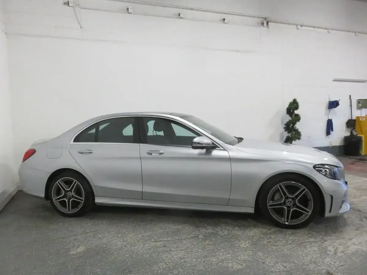 Used Mercedes C220 AMG line 194 HP (142 kW) 2018 Silver Sedan