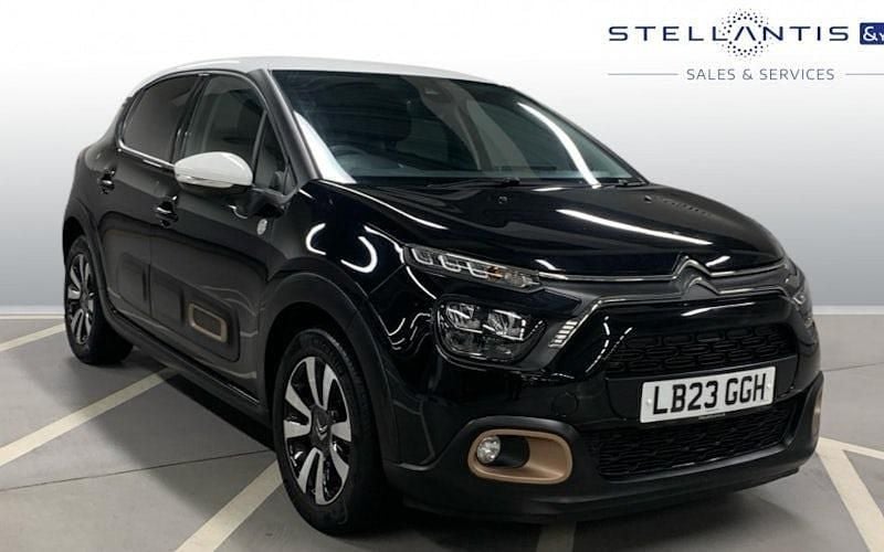 Black Used 2023 Citroën C3 PureTech Hatchback | £9,886 (Fair price) - Image 1/4