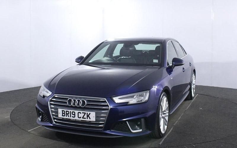 Used Audi A4 S-Line 150 HP (110 kW) 2019 Blue Sedan