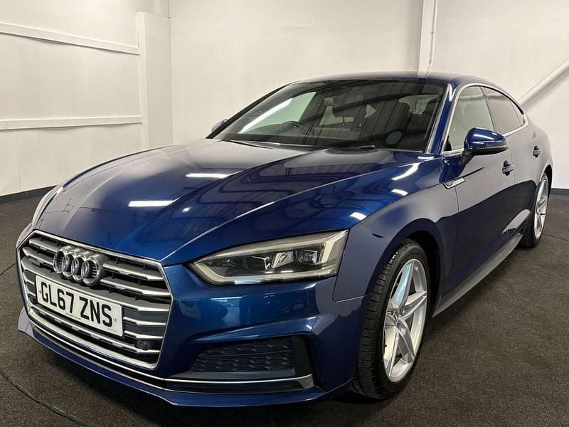 Blue Used 2017 Audi A5 S-Line Hatchback | £15,895 (Fair price) - Image 1/4