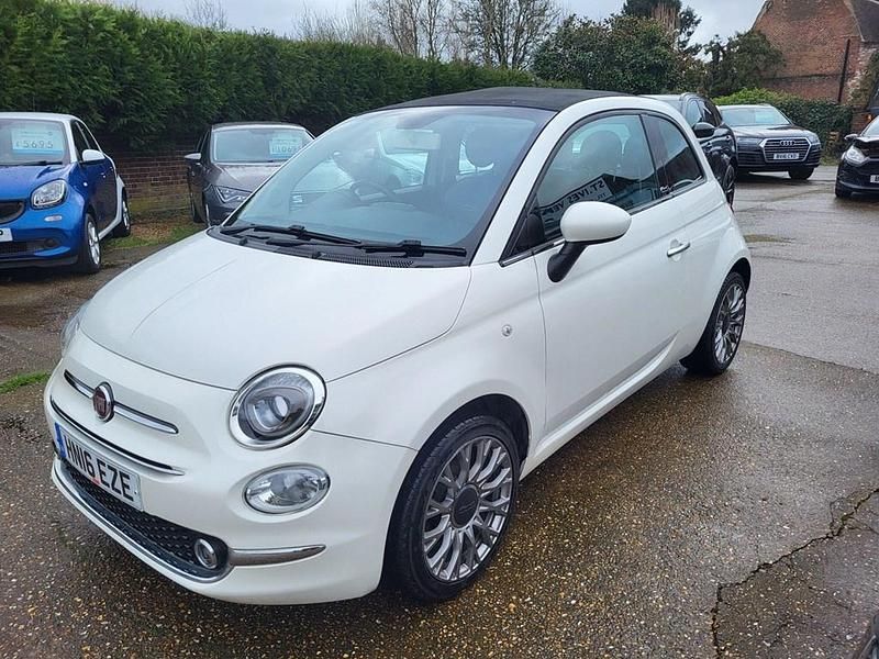 Used Fiat 500C Lounge 2016 White Cabriolet