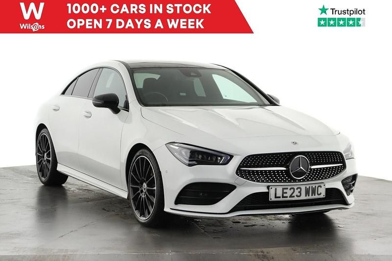 White Used 2023 Mercedes CLA220 AMG Line Premium Plus Sedan | £27,995 (Fair price) - Image 1/4