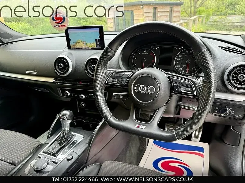 Used Audi A3 S-Line 150 HP (110 kW) 2018 Black Sedan