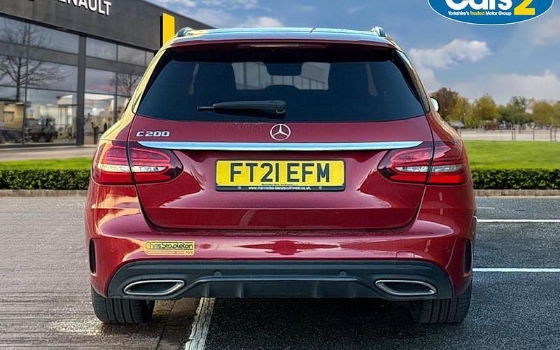 Used Mercedes C200 AMG line 184 HP (135 kW) 2020 Red Estate