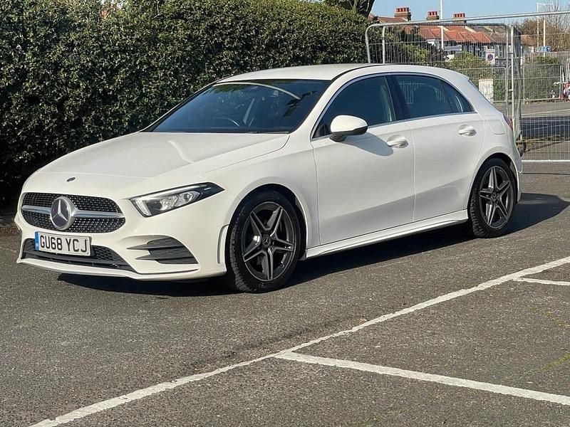 Used Mercedes A200 AMG line 2018 White Hatchback