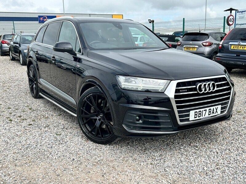 Black Used 2017 Audi Q7 S-Line SUV | £19,995 (Fair price) - Image 1/4
