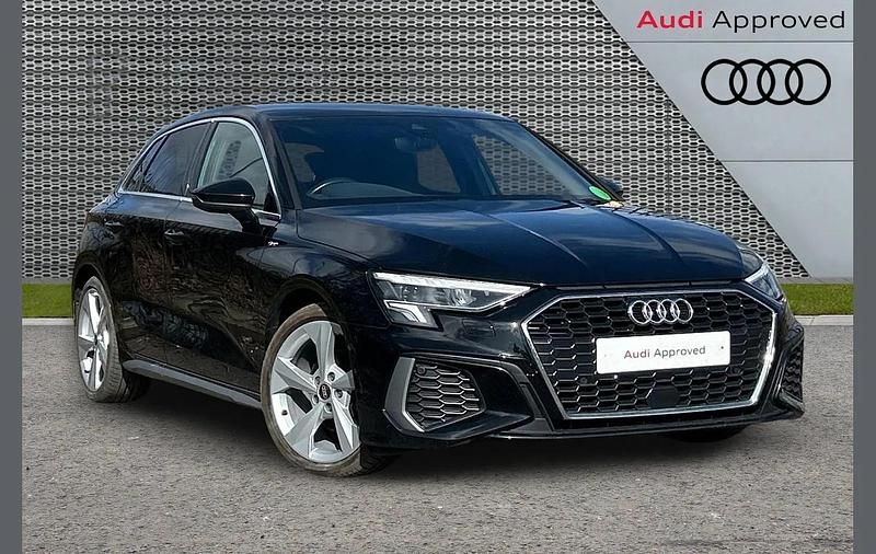 Used Audi A3 S-Line 147 HP (108 kW) 2022 Black Sedan