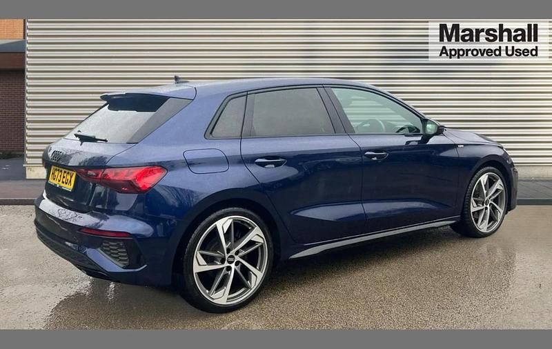 Used Audi A3 Black Edition 147 HP (108 kW) 2023 Blue Sedan