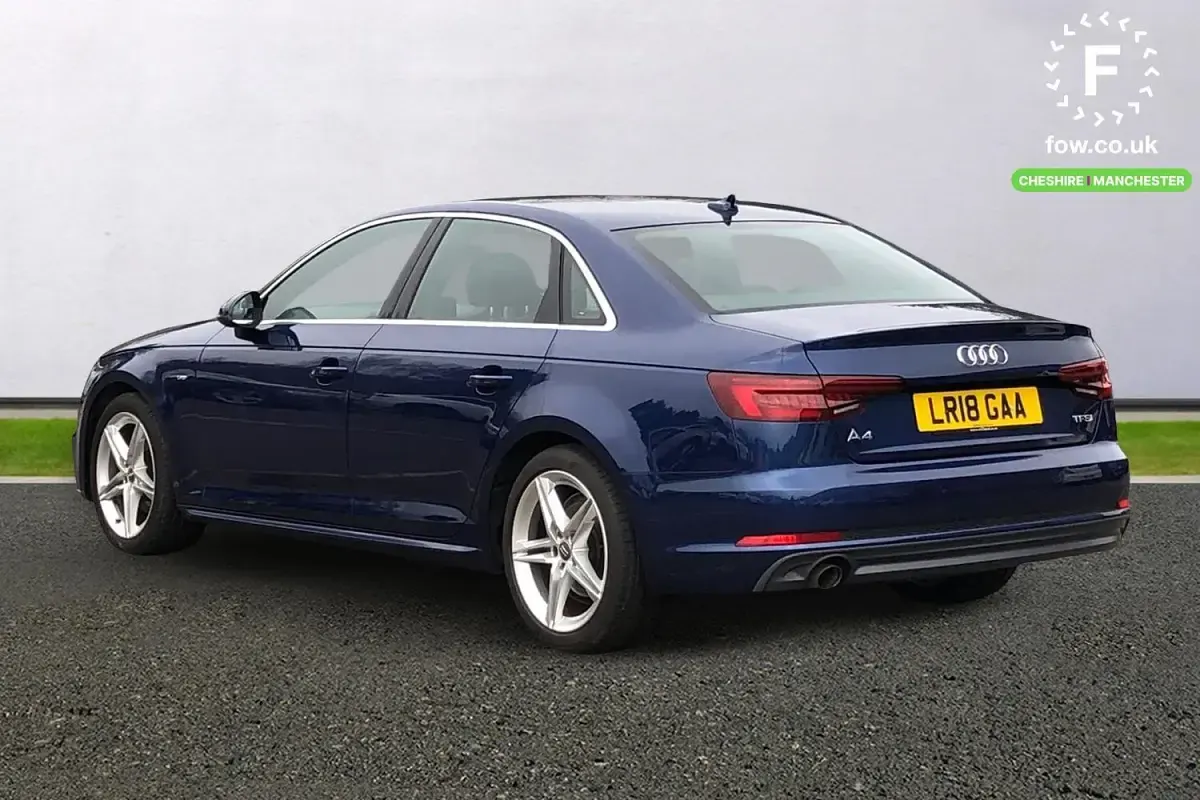 Used Audi A4 S-Line 150 HP (110 kW) 2018 Blue Sedan
