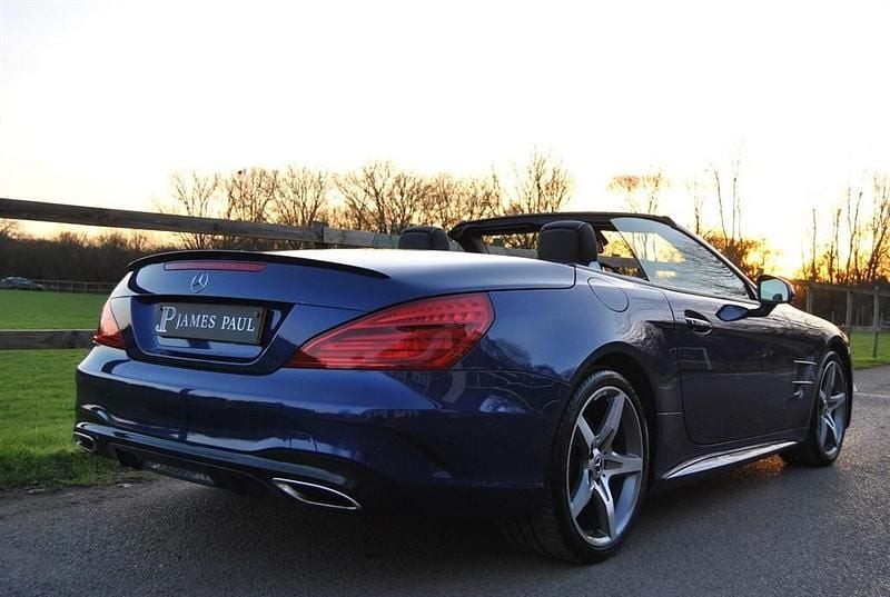 Used Mercedes SL400 AMG line 367 HP (269 kW) 2019 Brilliant blue Cabriolet