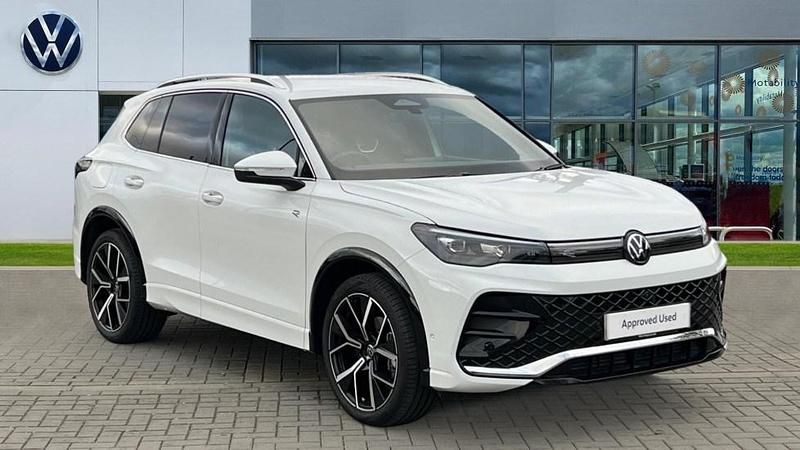 White Used 2025 VW Tiguan R-line SUV | £34,849 (Expensive) - Image 1/4