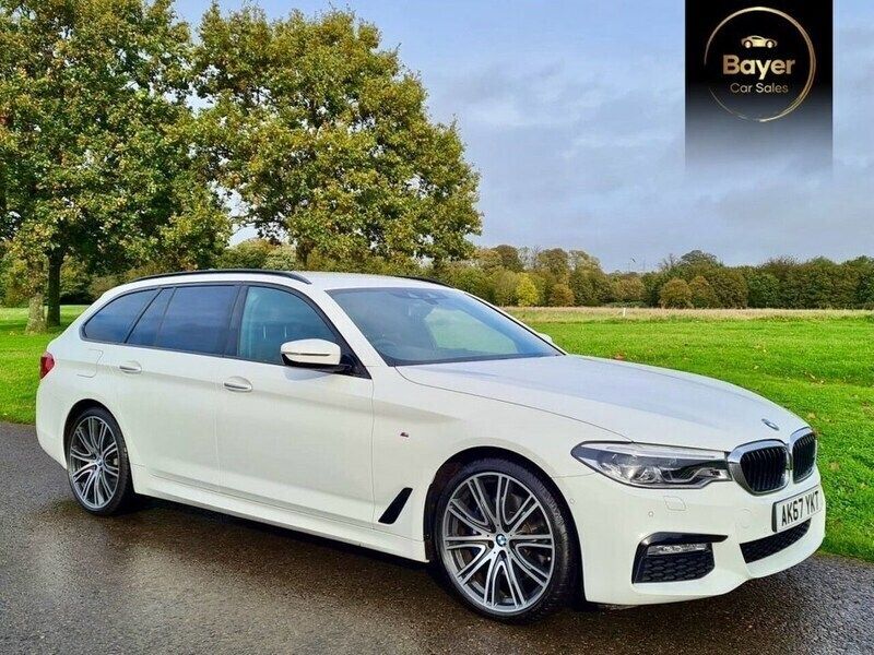 White Used 2017 BMW 530 M Sport Estate | £27,785 (Expensive) - Image 1/4