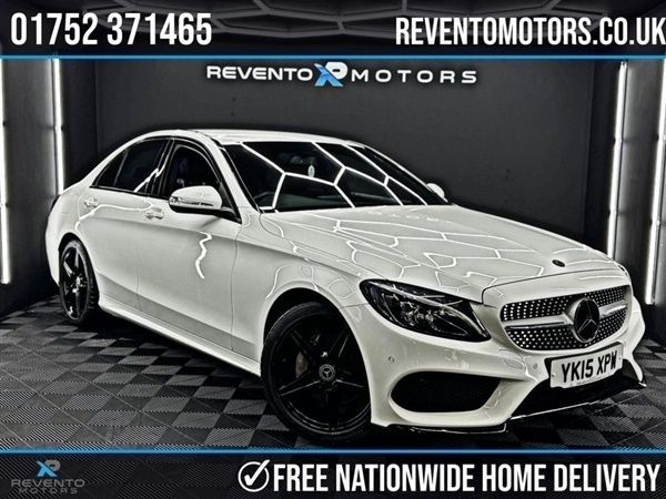 White Used 2015 Mercedes C200 AMG line Sedan | £11,995 (Expensive) - Image 1/1