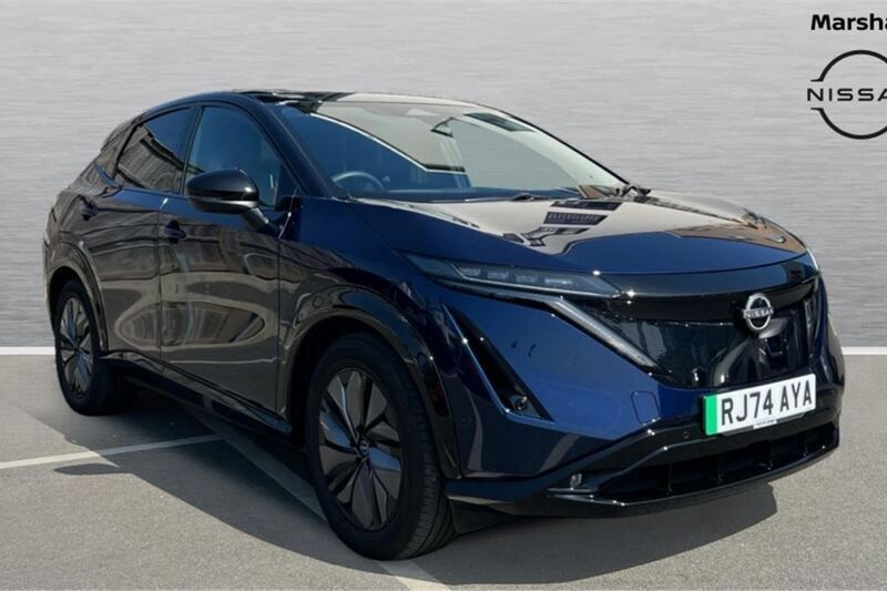 Blu prl+prl blk Used 2024 Nissan Ariya Evolve SUV | £35,925 (Fair price) - Image 1/4