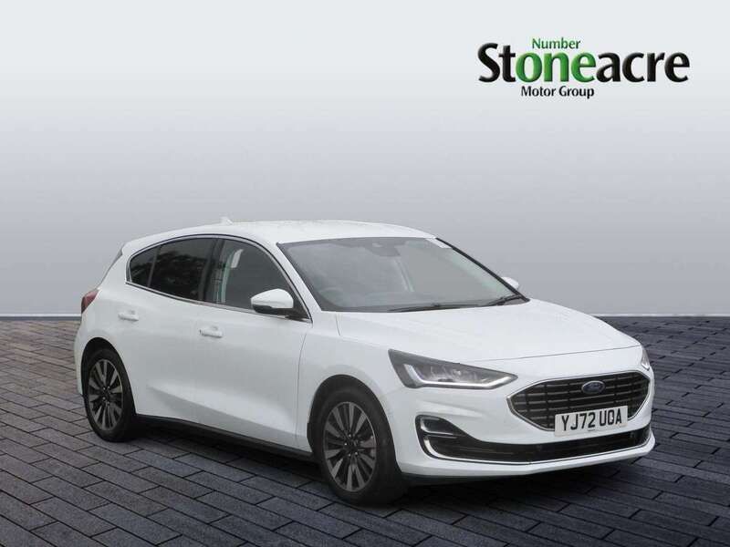 White Used 2022 Ford Focus Titanium Hatchback | £17,990 (A bit pricey) - Image 1/4