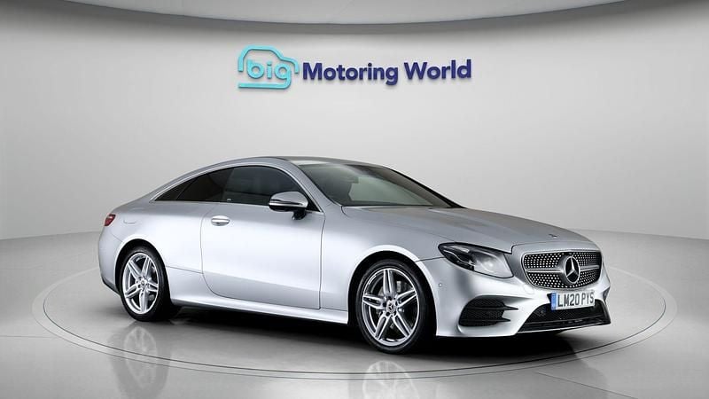 Used Mercedes E220 AMG line 194 HP (142 kW) 2020 Silver Coupe