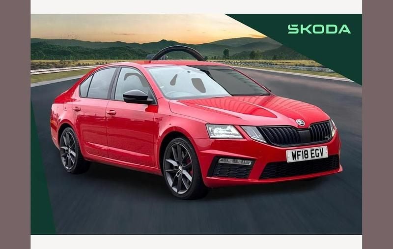 Red Used 2018 Skoda Octavia vRS Hatchback | £14,495 (Good price) - Image 1/3
