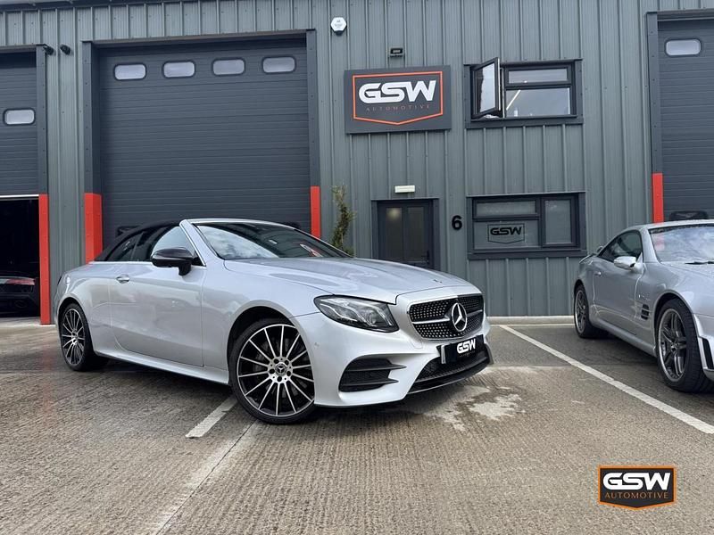 Used Mercedes E400 AMG line 325 HP (239 kW) 2021 Silver Cabriolet