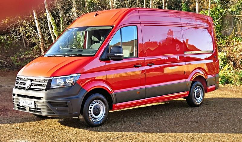 Red Used 2021 VW Crafter Trendline Van | £14,995 (Fair price) - Image 1/3