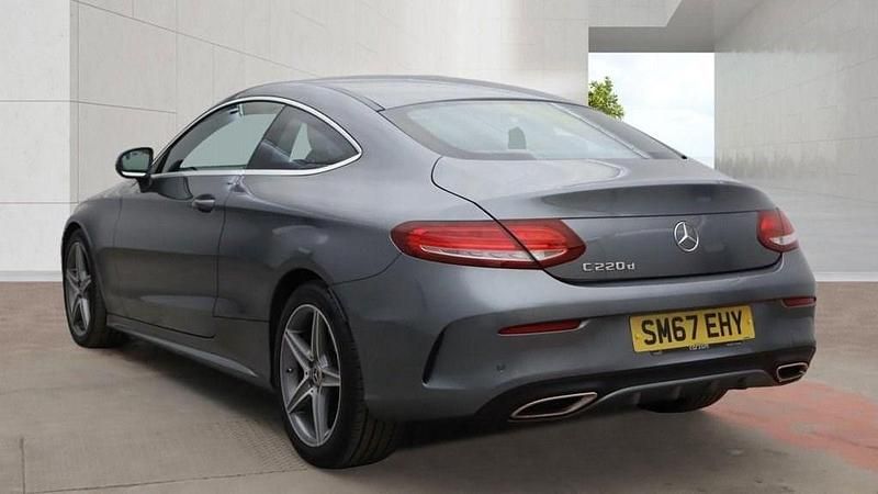 Used Mercedes C220 AMG line 170 HP (125 kW) 2017 Grey Coupe
