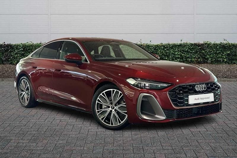 New Audi A5 S-Line 2025 Grenadine red, metallic Sedan