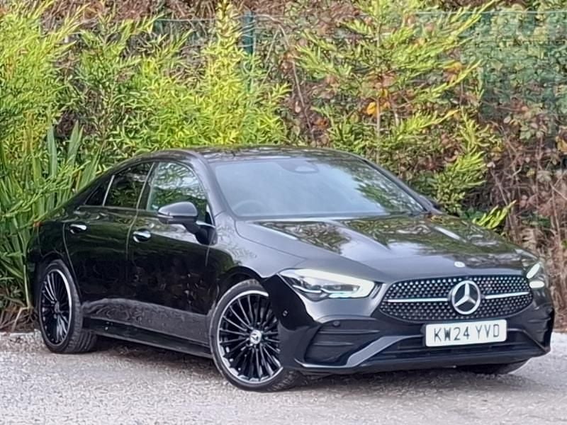 Black Used 2024 Mercedes CLA220 AMG Line Premium Plus Sedan | £31,998 (Fair price) - Image 1/4
