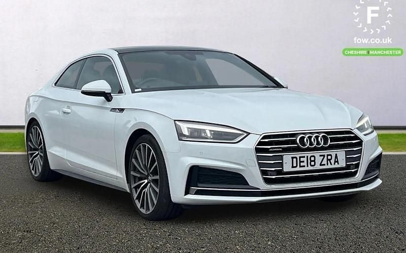 Used Audi A5 S-Line 190 HP (139 kW) 2018 White Coupe