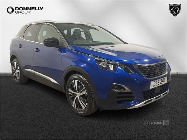Blue Used 2019 Peugeot 3008 GT-line Hatchback | £12,985 (A bit pricey) - Image 1/4