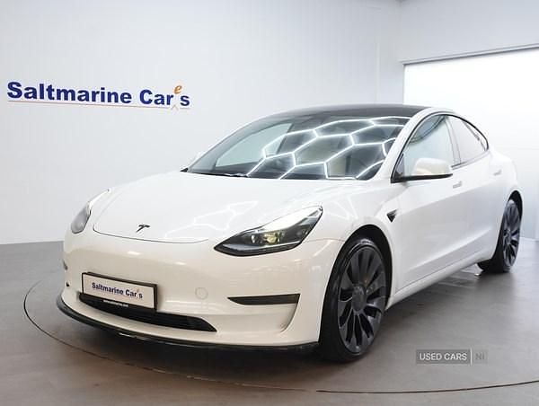 Used Tesla Model 3 Performance 461 kW (627 HP) 2021 White Sedan