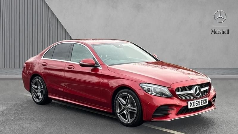 Red Used 2020 Mercedes C300 AMG line Sedan | £20,495 (Fair price) - Image 1/4