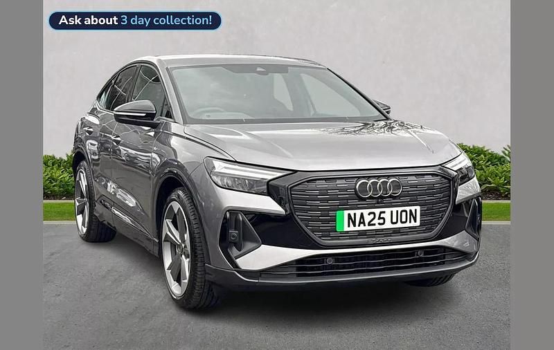 Grey Used 2025 Audi Q4 Sportback e-tron Black Edition SUV | £40,633 (A bit pricey) - Image 1/4