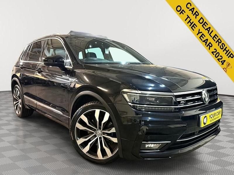 Black Used 2018 VW Tiguan R-line SUV | £19,000 (Good price) - Image 1/4