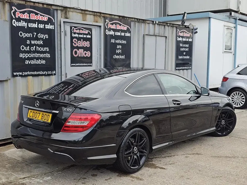 Begagnad Mercedes C220 AMG 2013 Svart Sportkupé