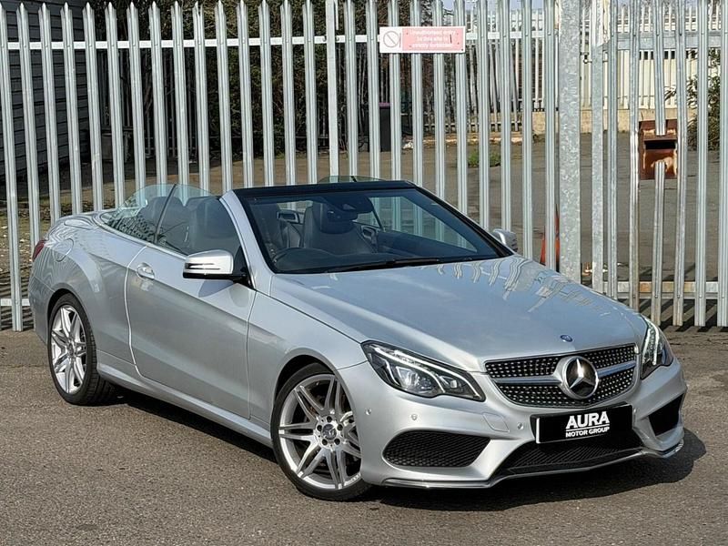 Used Mercedes E350 AMG line 258 HP (189 kW) 2017 Silver Cabriolet