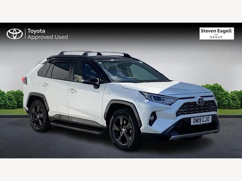 White/black Used 2019 Toyota RAV4 Hybrid SUV | £22,429 (Expensive) - Image 1/3