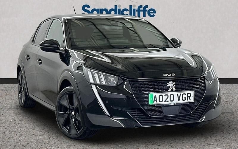 Black Used 2020 Peugeot e-208 GT-line Hatchback | £10,374 (Fair price) - Image 1/4