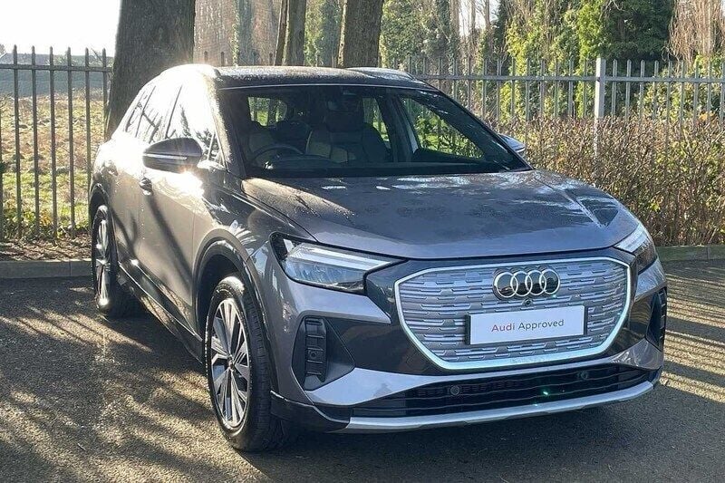 Typhoon grey, metallic Used 2024 Audi Q4 e-tron Sport SUV | £35,290 (Super price) - Image 1/4