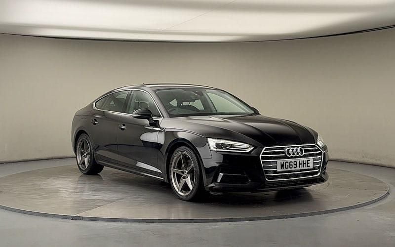 Brilliant black/brilliant black Used 2019 Audi A5 Sportback Sport Hatchback | £17,100 (Fair price) - Image 1/4