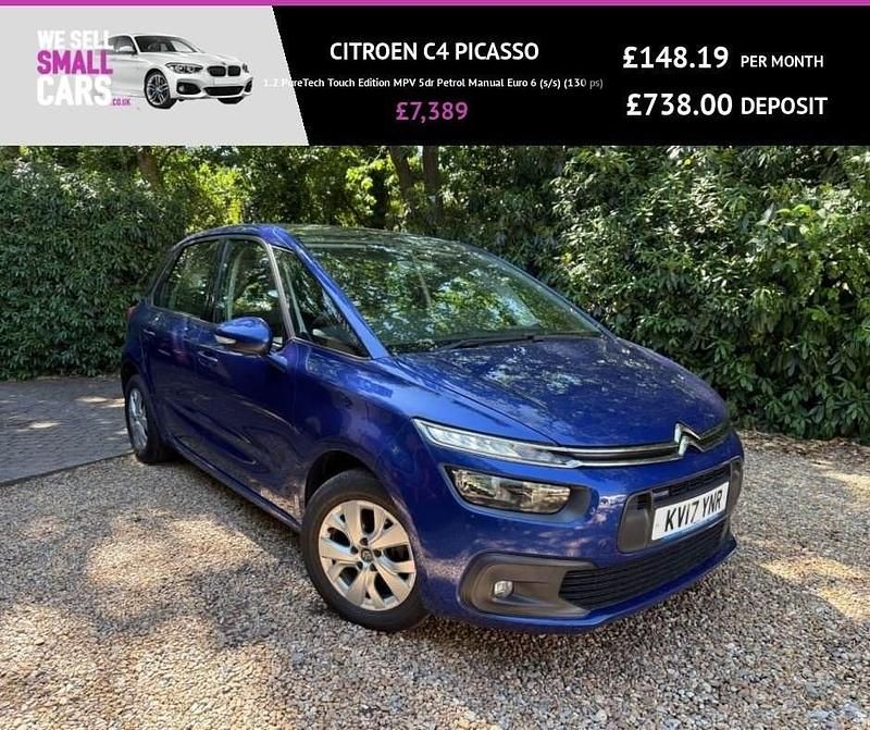 Blue Used 2017 Citroën C4 Picasso PureTech MPV | £7,389 (Fair price) - Image 1/3
