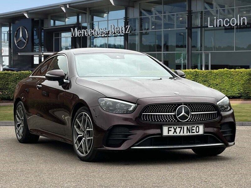Red Used 2021 Mercedes E300 AMG Line Premium Coupe | £31,499 (Good price) - Image 1/4
