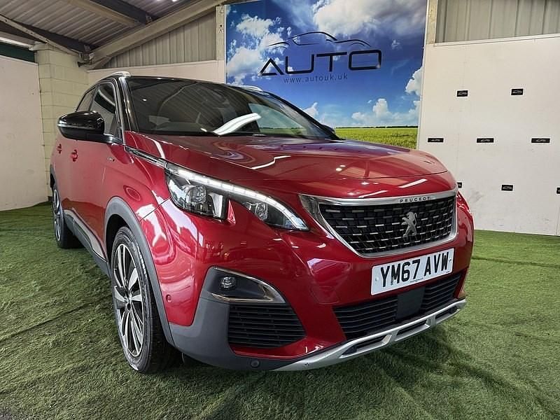 Red Used 2018 Peugeot 3008 GT-line Hatchback | £7,495 (Fair price) - Image 1/4