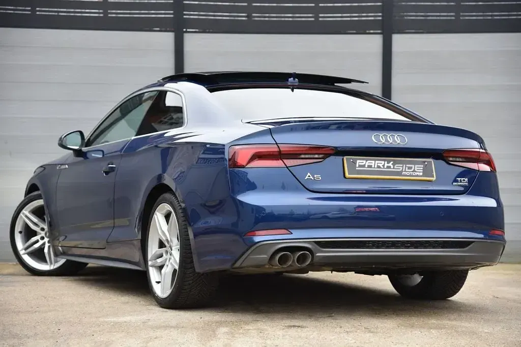 Used Audi A5 S-Line 190 HP (139 kW) 2017 Blue Coupe
