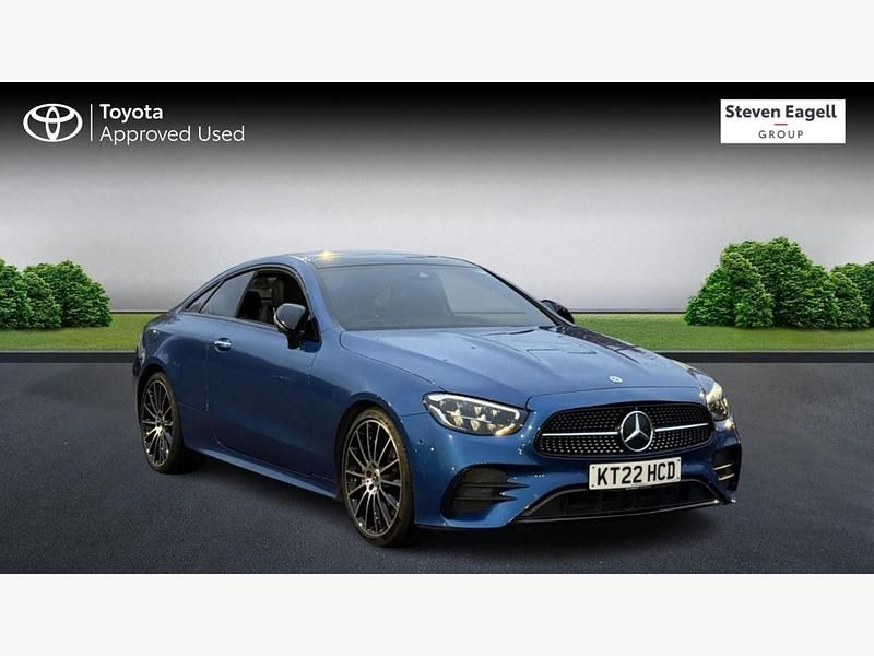 Blue Used 2022 Mercedes E300 AMG line Coupe | £31,995 (Fair price) - Image 1/3