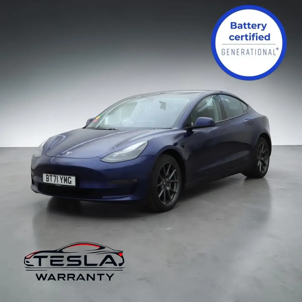 Usado Tesla Model 3 Long Range AWD 366 kW (498 HP) 2021 Azul Sedan
