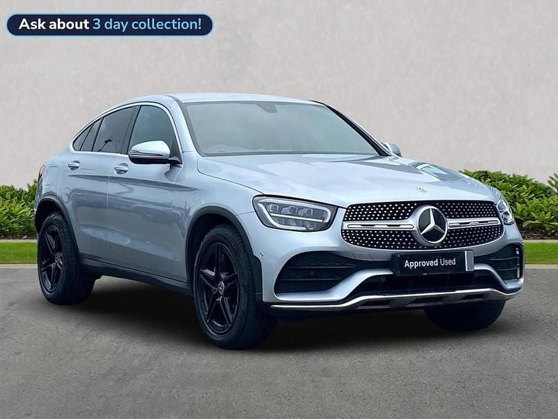 Silver Used 2022 Mercedes GLC220 AMG line Coupe | £33,499 (Fair price) - Image 1/4
